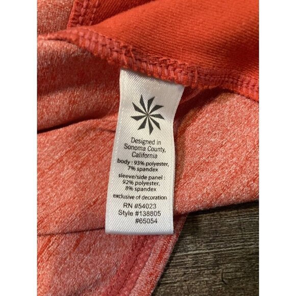 Athleta Woman’s Running Wild Half Zip Coral Pull-Over 1/2 Zip Size XS - Picture 6 of 8